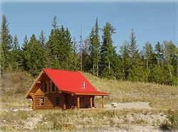 log cabin in wilderness retreat 