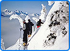 Berge von Pulverschnee