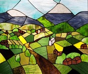 Mountainside Stained Glass, Susann Williamson, Terrace